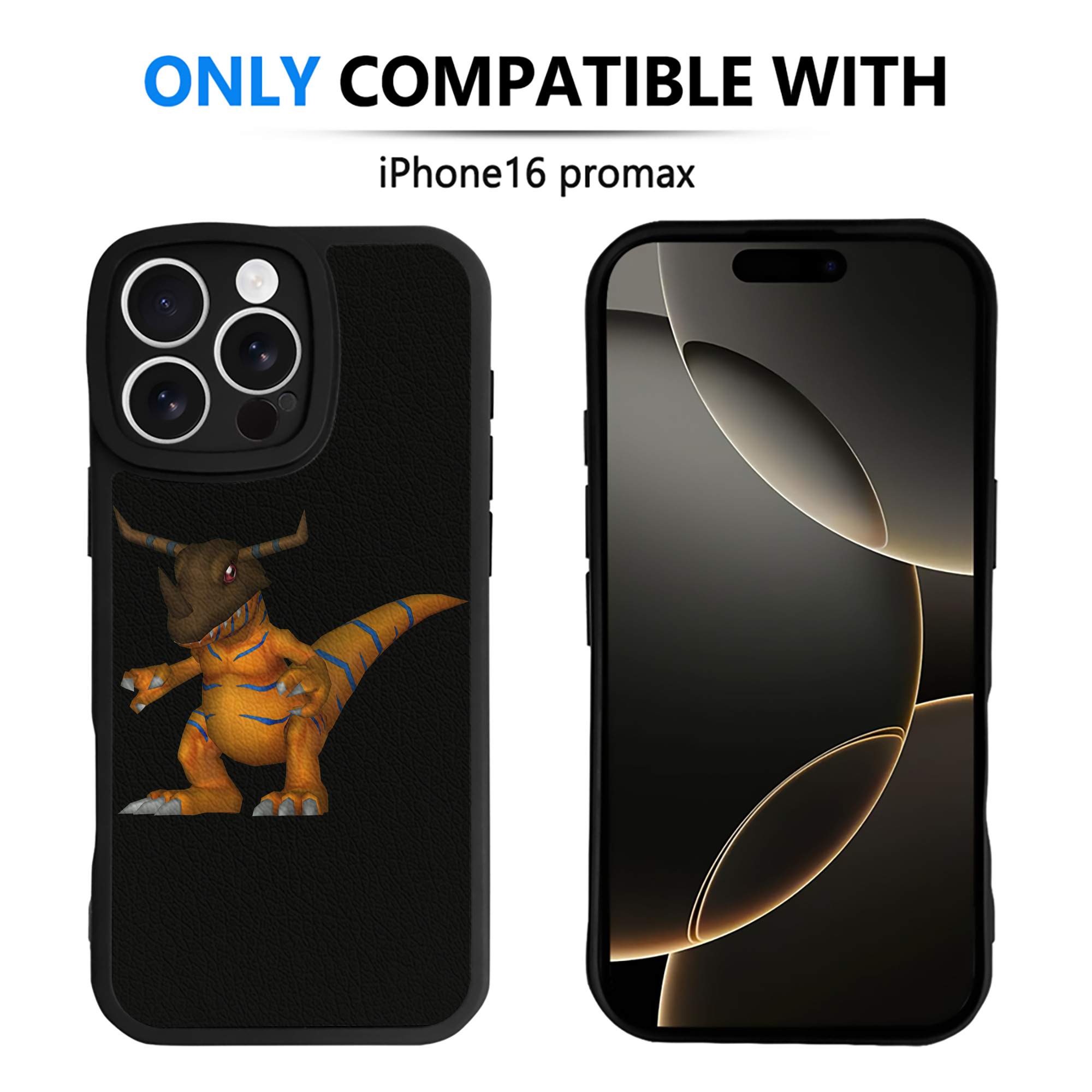 （画像用） Digimon デジタルモンスター/デジモン 【iPhone 16シリーズ対応】シリコンスマホケース（レザー調） 材質：シリコン